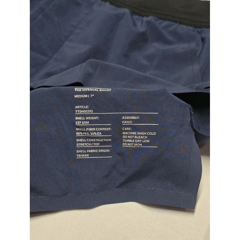 Ten Thousand The Interval Athletic Training Short Men Size Medium Navy 7" - Picture 4 of 6
